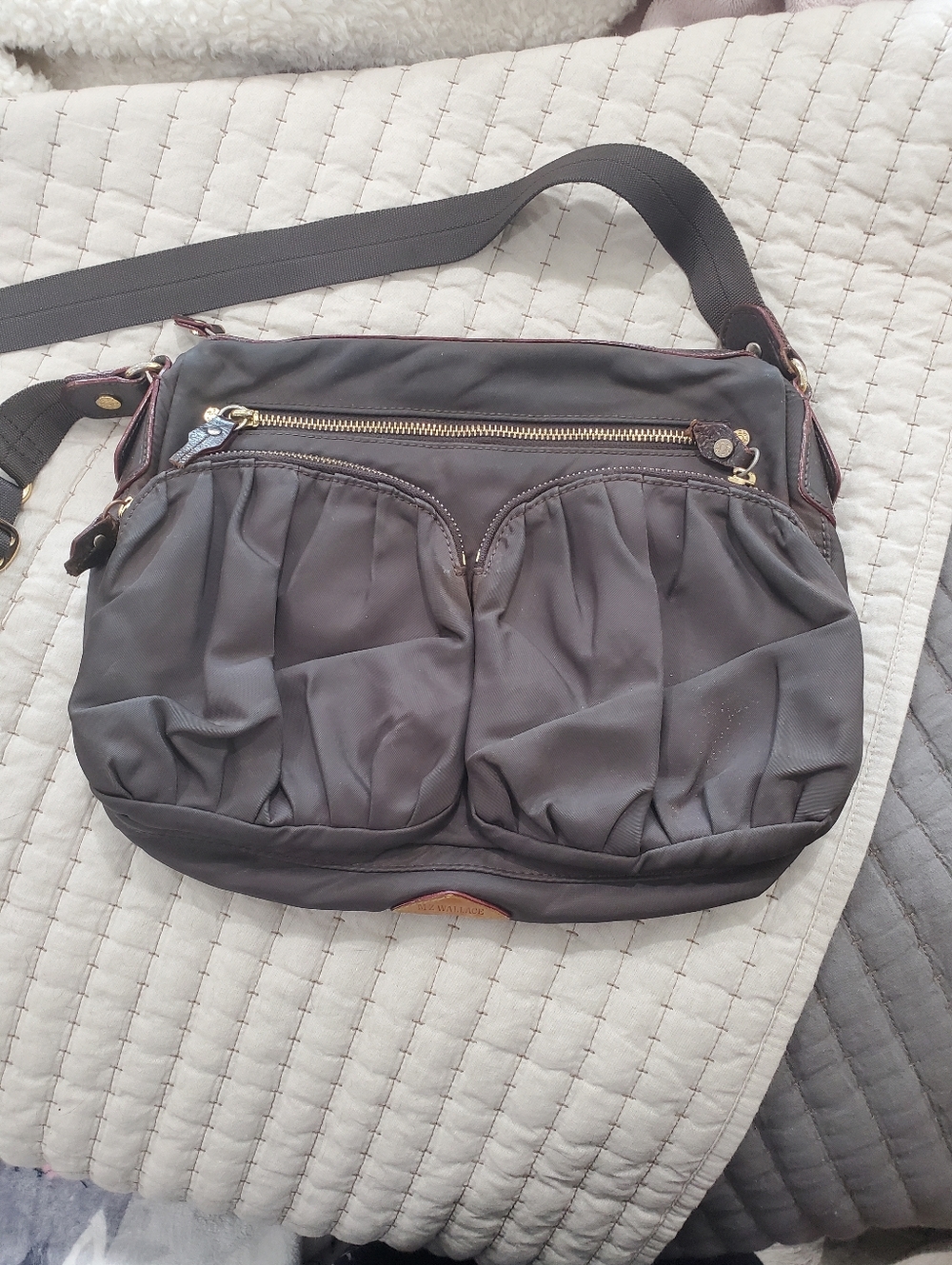 MZ Wallace Everyday Quilted Crossbody Bag in Dark Brown